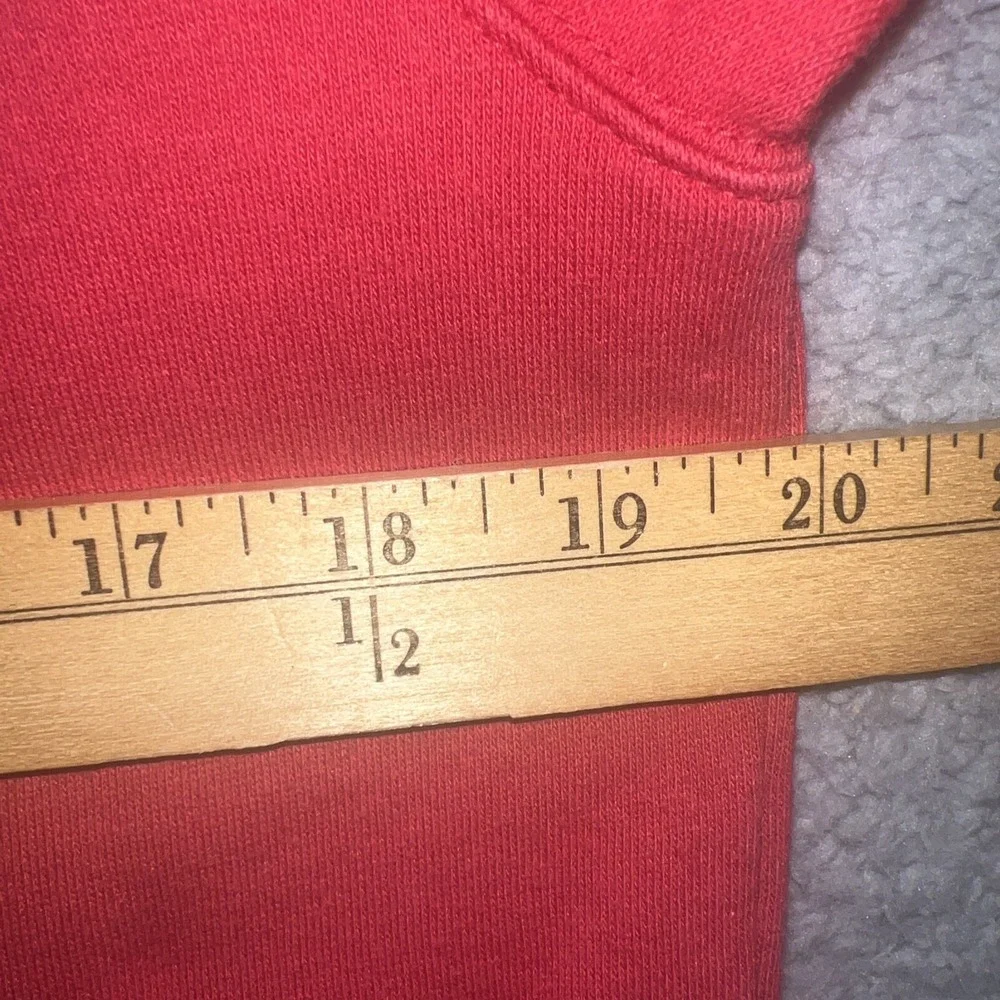 VANS Off The Wall‎ Hoodie Youth Size L Red Pullover Skateboarding Logo Sweater